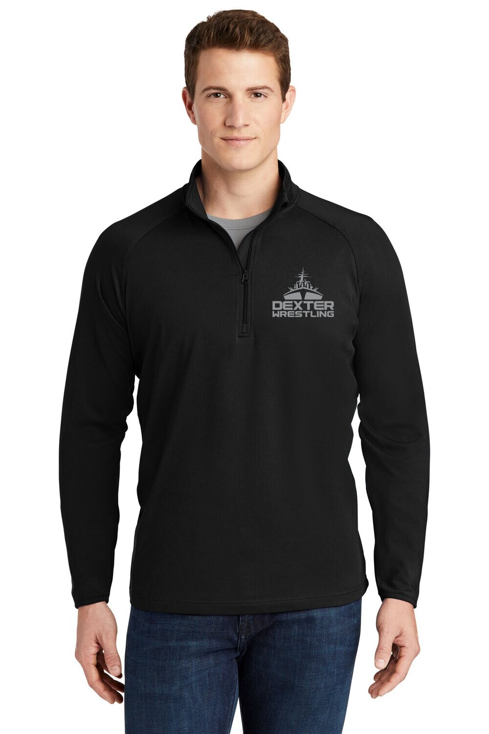 *WRESTLERS* Sport-Tek Stretch 1/2-Zip Pullover- Black *WRESTLERS* Sport-Tek Stretch 1/2-Zip Pullover- Black