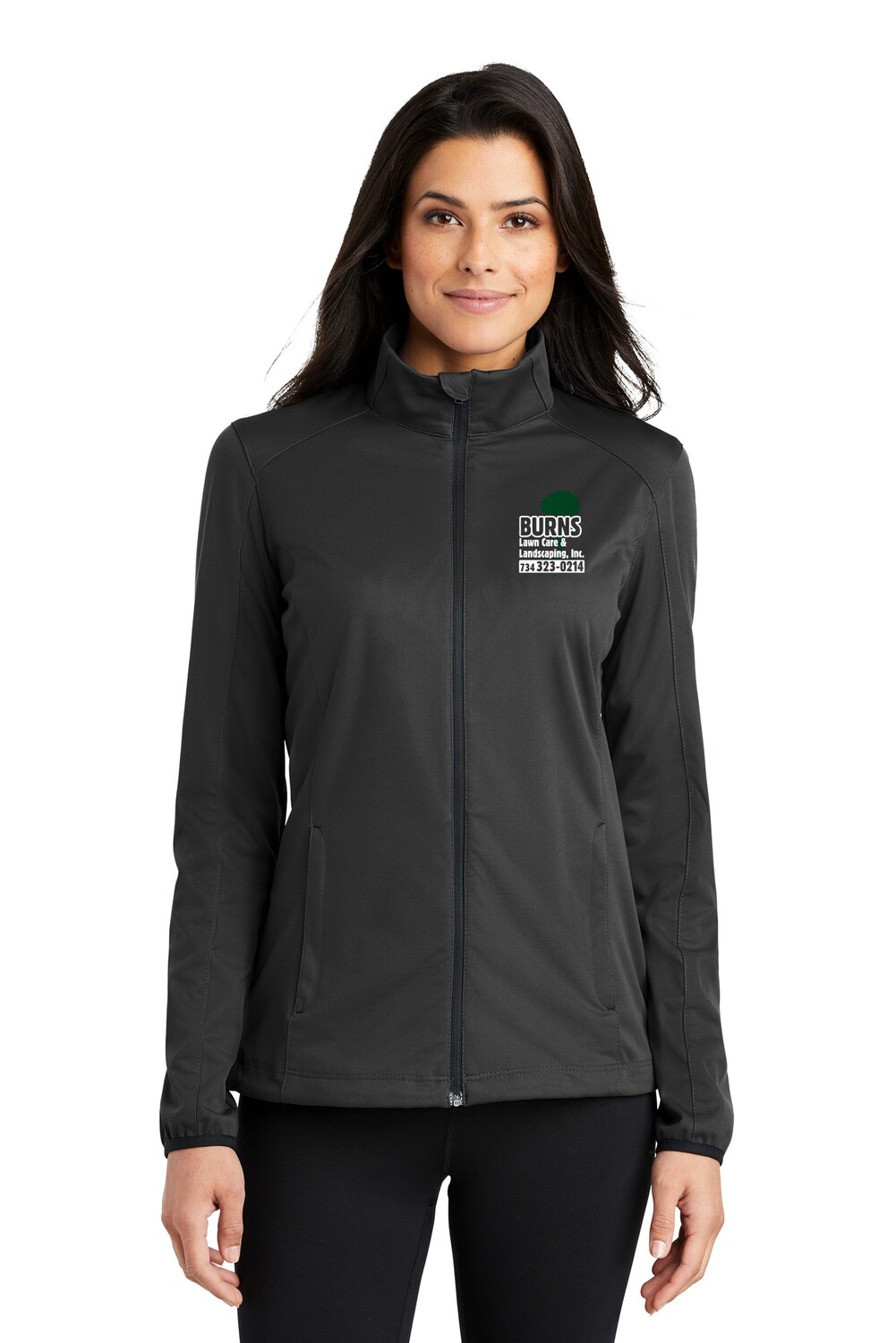 Ladies Soft Shell Jacket (Embroidered)-Black Ladies Soft Shell Jacket (Embroidered)-Black