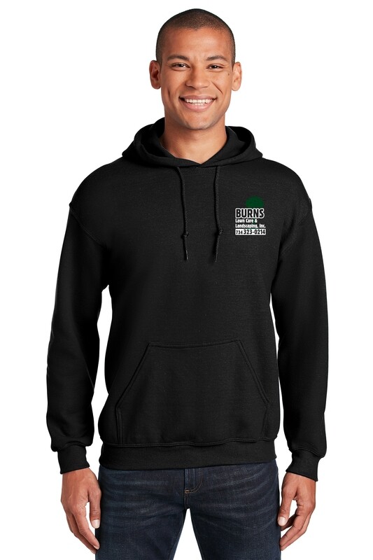 Unisex Heavy Blend Hoodie (Youth sizes available) (Screen Print)-Black/Forest Green