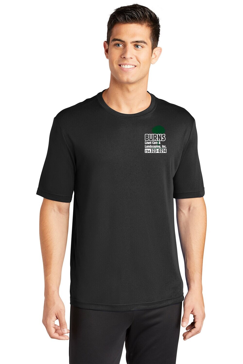 Unisex Performance Tee (Youth sizes available) (Screen Print)-Black/Forest Green Unisex Performance Tee (Youth sizes available) (Screen Print)-Black/Forest Green