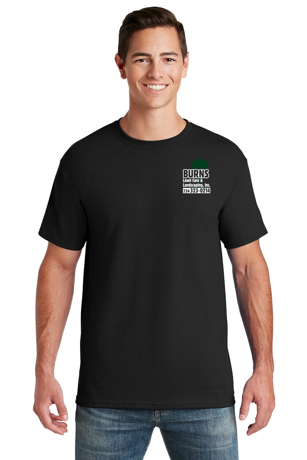 Unisex Dri-Power 50/50 Cotton/Poly Tee (Screen Print)-Black/Forest Green Unisex Dri-Power 50/50 Cotton/Poly Tee (Screen Print)-Black/Forest Green