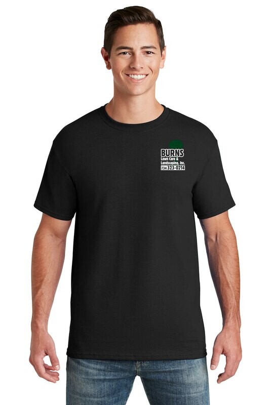 Unisex Dri-Power 50/50 Cotton/Poly Tee (Screen Print)-Black/Forest Green