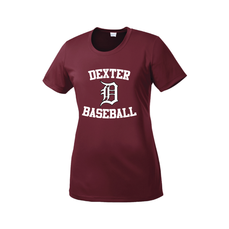 Women's  Performance Tee-Maroon/Black/White