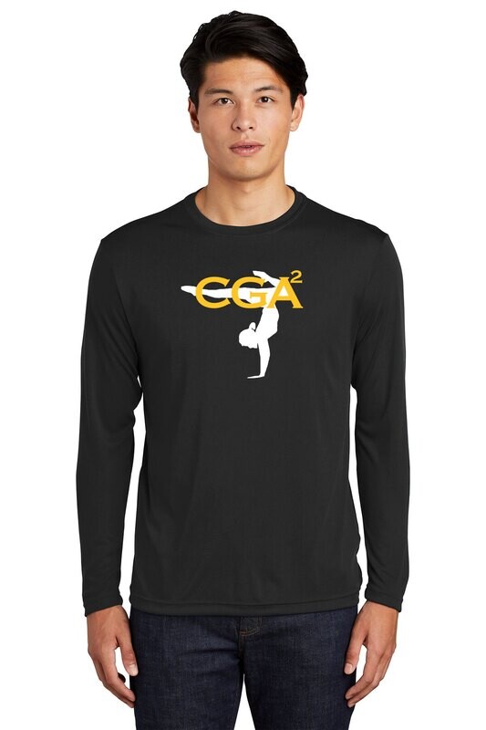 Long Sleeve Performance T-shirt-Black/Dk Grey