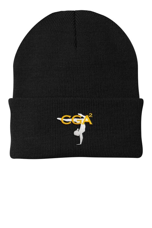 Knit Beanie-Black/Grey