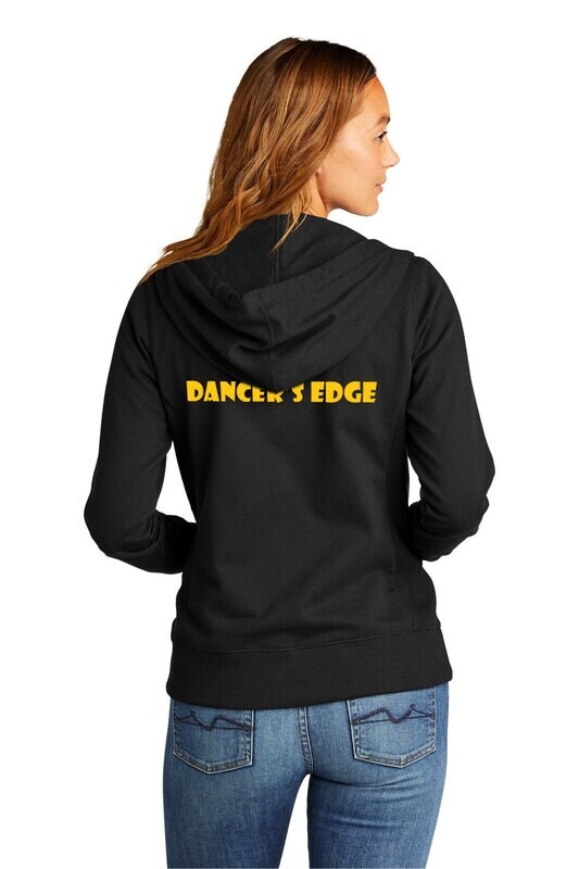 Women's Re-Fleece Full-Zip Hoodie (includes Dancers Edge on back)- Black