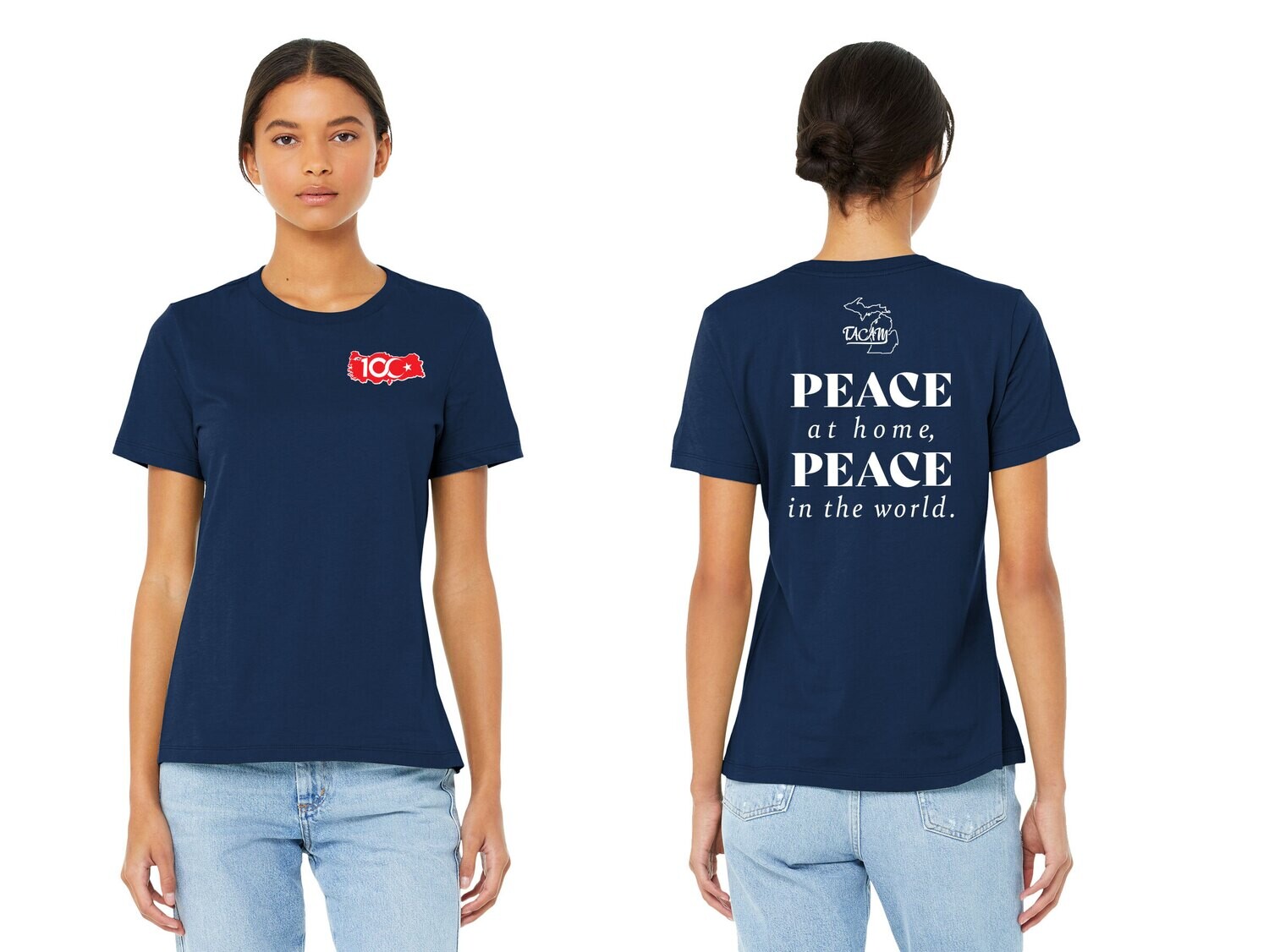 Women’s Relaxed Jersey Short Sleeve Tee-Navy/Red/Royal/Athletic Grey