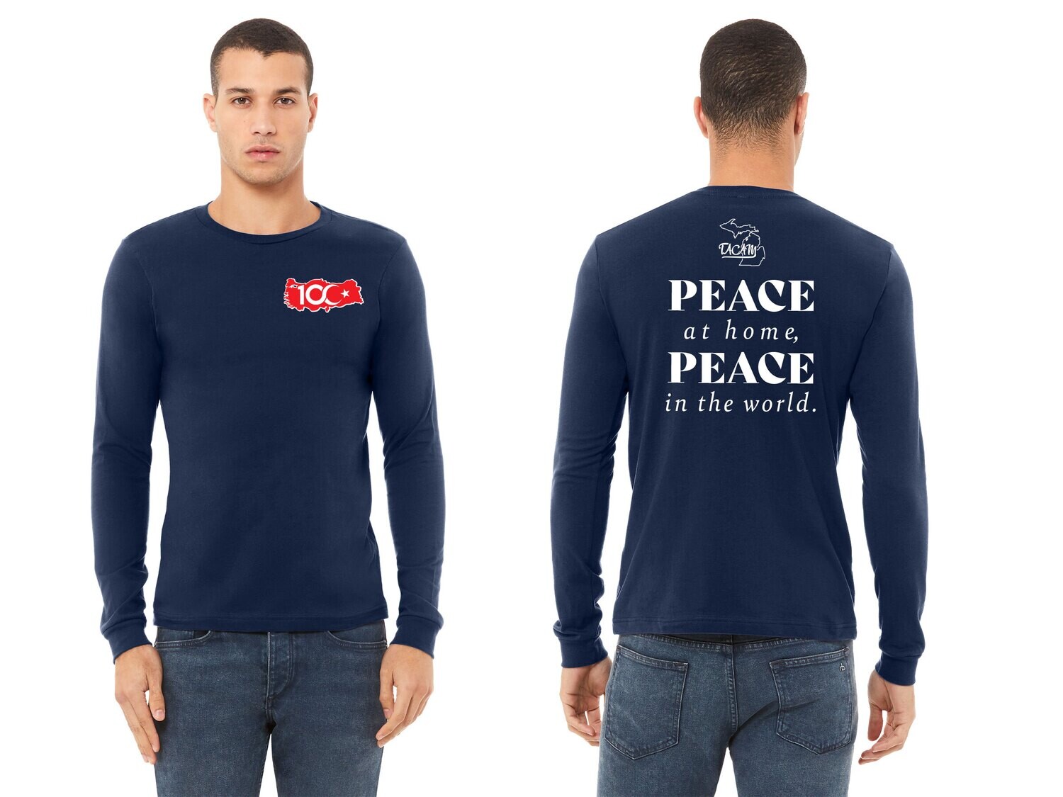 Unisex Jersey Long Sleeve Tee-Navy/Red/Royal/Black