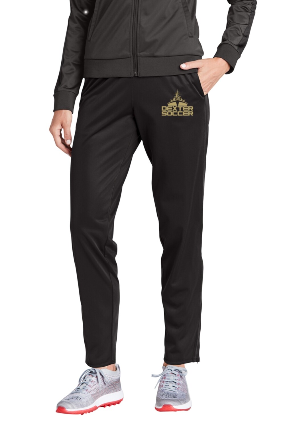 Ladies Tricot Track Jogger-Black