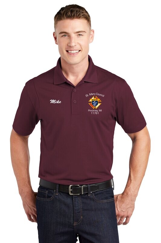 Micropique Sport-Wick Polo- Maroon