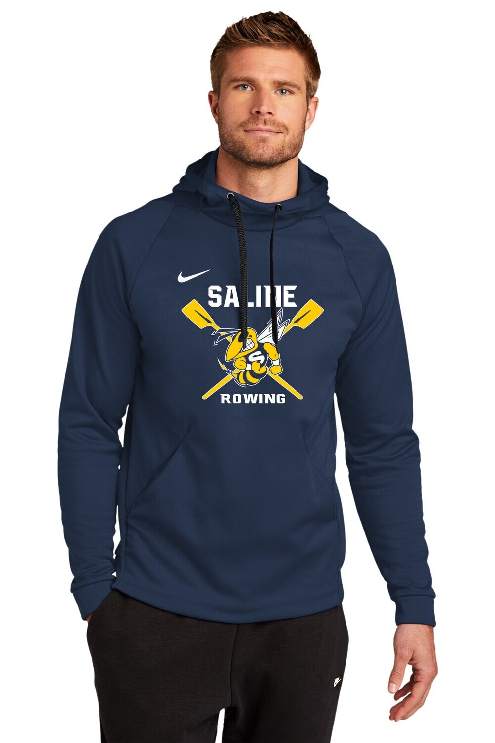 Nike Therma-FIT Pullover Fleece Hoodie -Navy