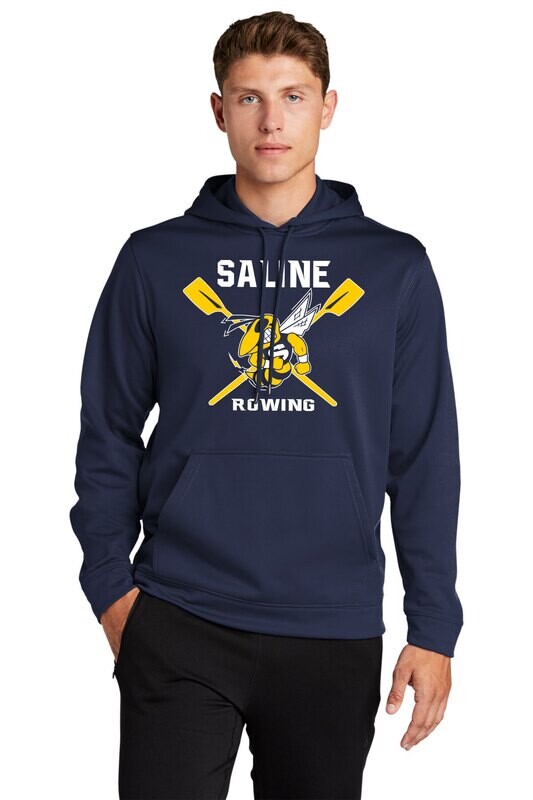 Performance Fleece Hooded Pullover-Navy (Available in Youth Sizes)