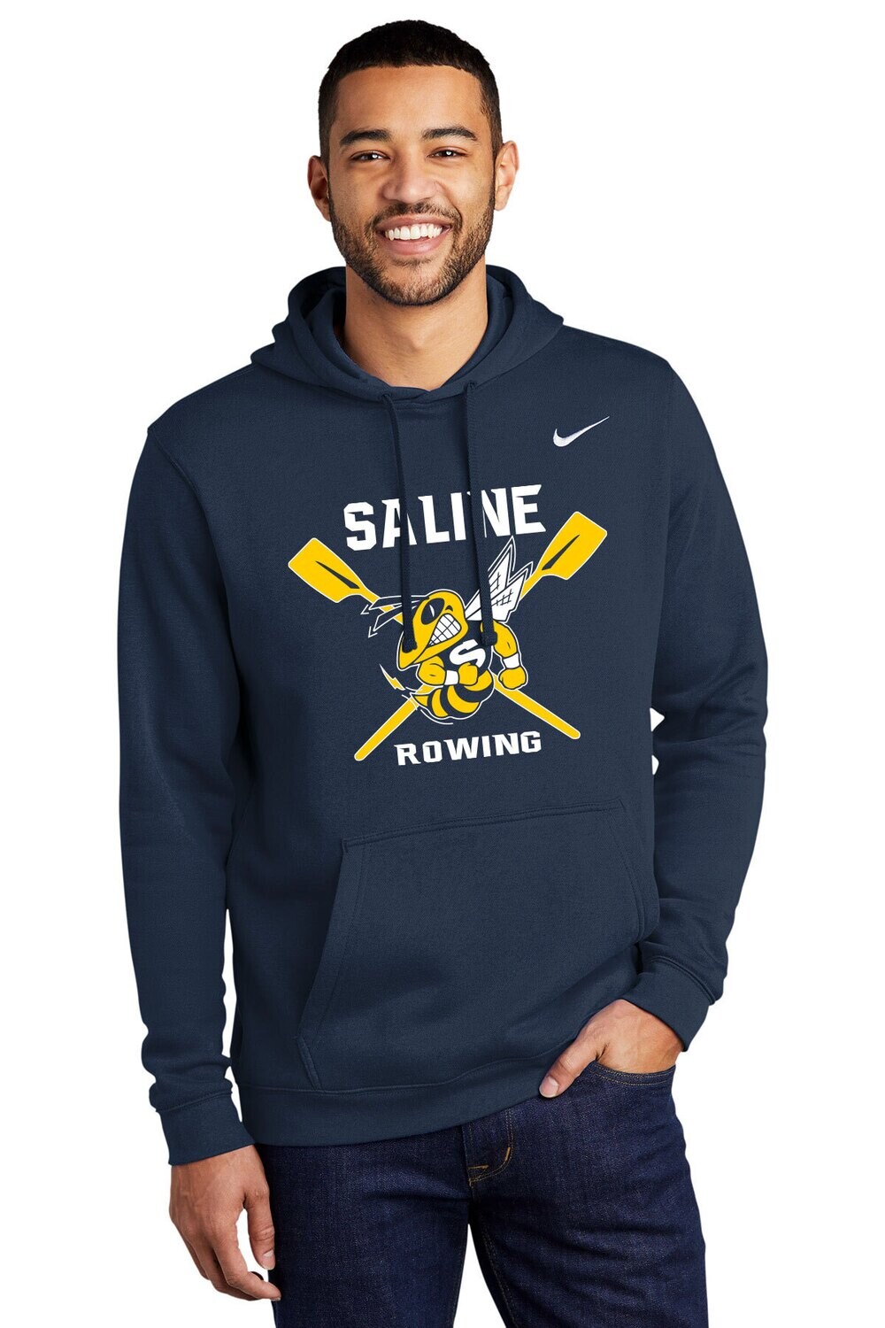 Nike Club Fleece Pullover Hoodie-Navy