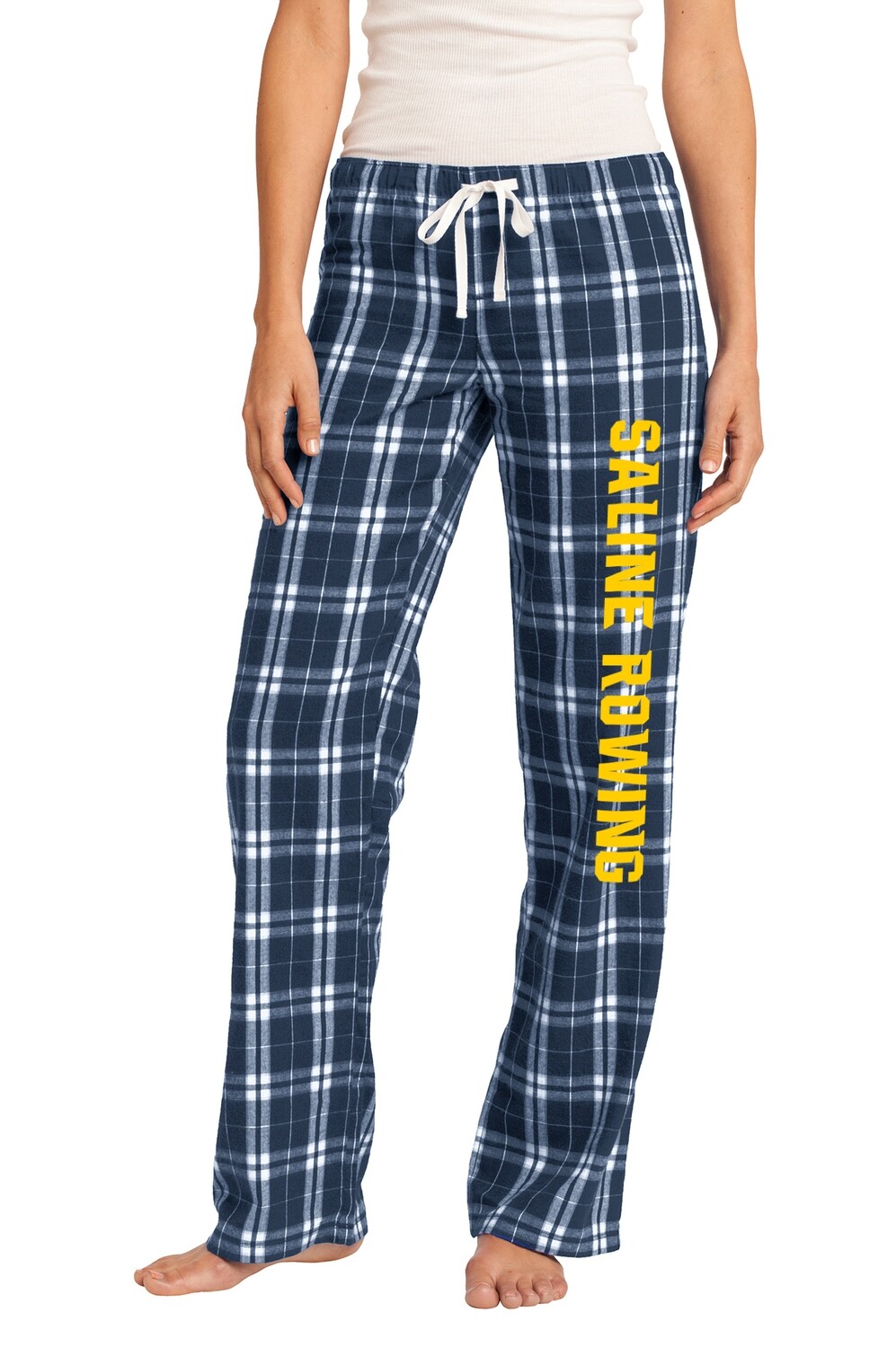 Women’s Flannel Plaid Pant-Navy