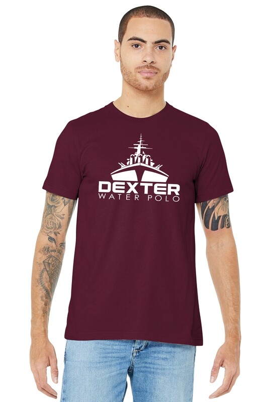 Unisex Jersey Short Sleeve Tee - Maroon/Black