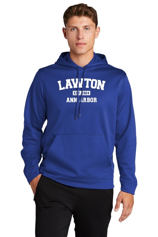 Unisex Performance Fleece Hooded Pullover-Royal