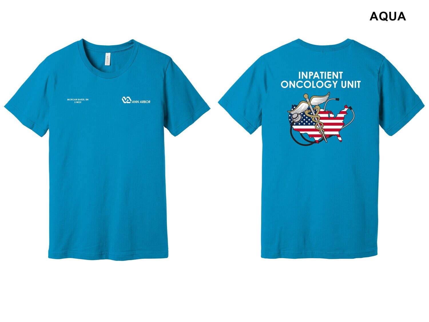 Adult Short Sleeve T (Color Flag)- Aqua, Baby Blue, Navy, Royal, Ash, Silver, White, Asphalt, Black, Autumn, Gold, Maize Yellow, Cardinal, Maroon, Red, Lilac, Evergreen, Kelly Green, Mint, Olive,