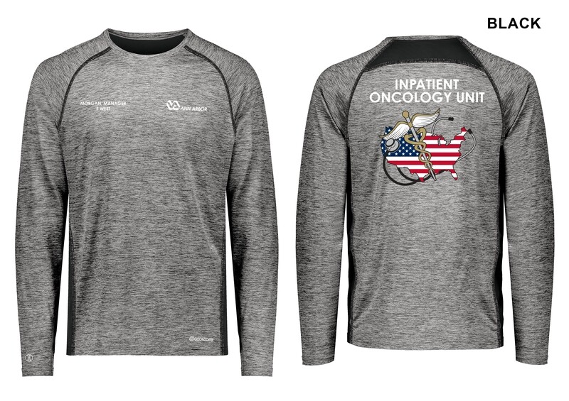 Unisex Electrify Coolcore Long Sleeve Tee (Color Flag Logo) -  Black/Red/Grey/Royal/White/Navy