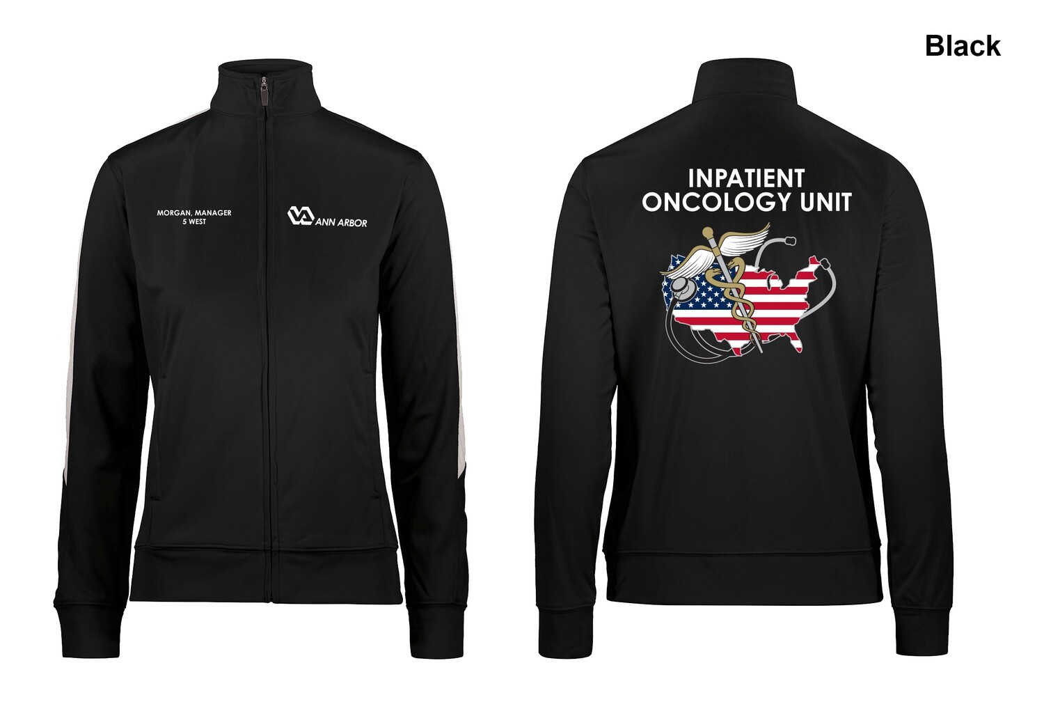 Women&#39;s Medalist Jacket (Color Flag Logo) - Black/Red/Dk Grey/Royal/Navy