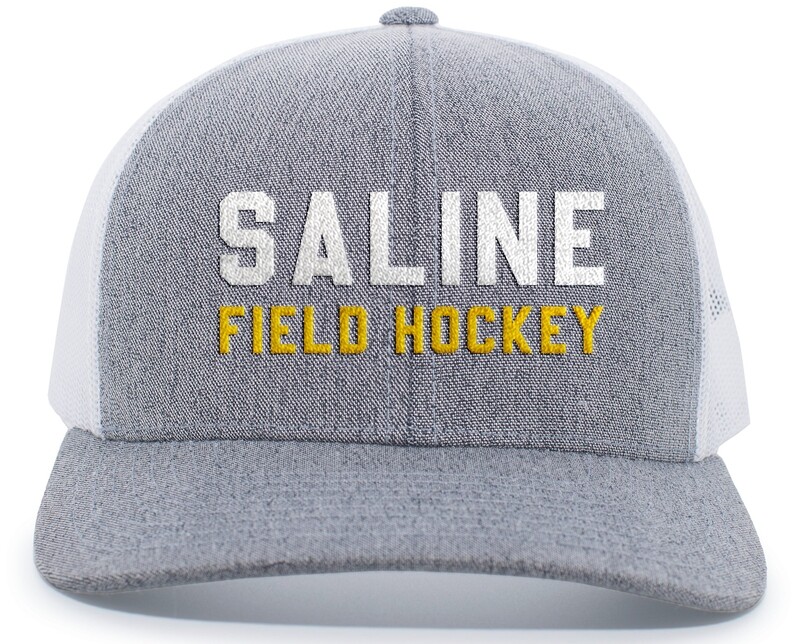 Heather Trucker Snapback Cap Grey Heather and White