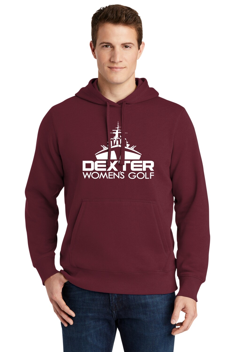 (OPTIONAL TEAM GEAR) Unisex Cotton Blend Pullover Hooded Sweatshirt - Maroon