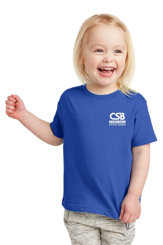 Toddler Fine Jersey Tee-Royal/Black/Heather Grey