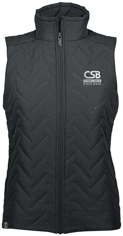 Ladies Repreve Eco Vest - Black/Dk Grey/White