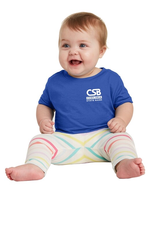 Infant Fine Jersey Tee-Royal/Black/Heather Grey