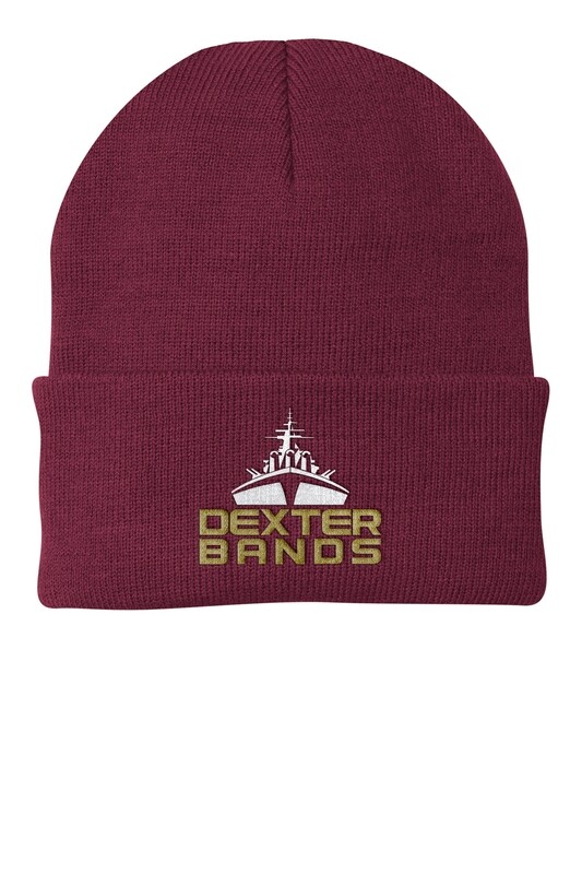 Knit Basic Beanie - Black/Maroon