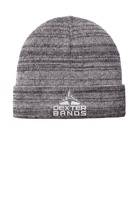 Knit Cuff Heathered Beanie - Black/Heather Grey
