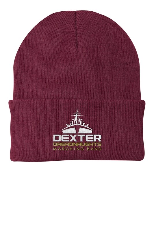 Knit Basic Beanie - Black/Maroon