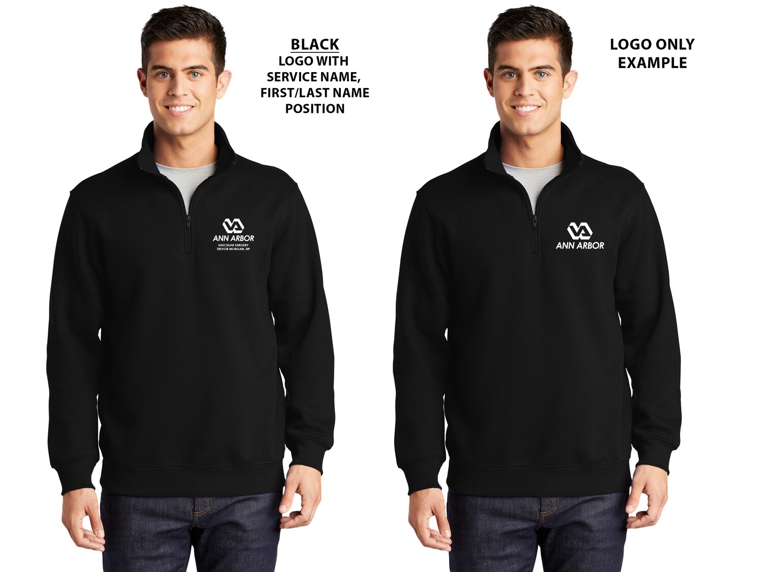 TALL Unisex 1/4 Zip Sweatshirt-Black/Royal/Navy/Graphite Heather/Vintage Heather