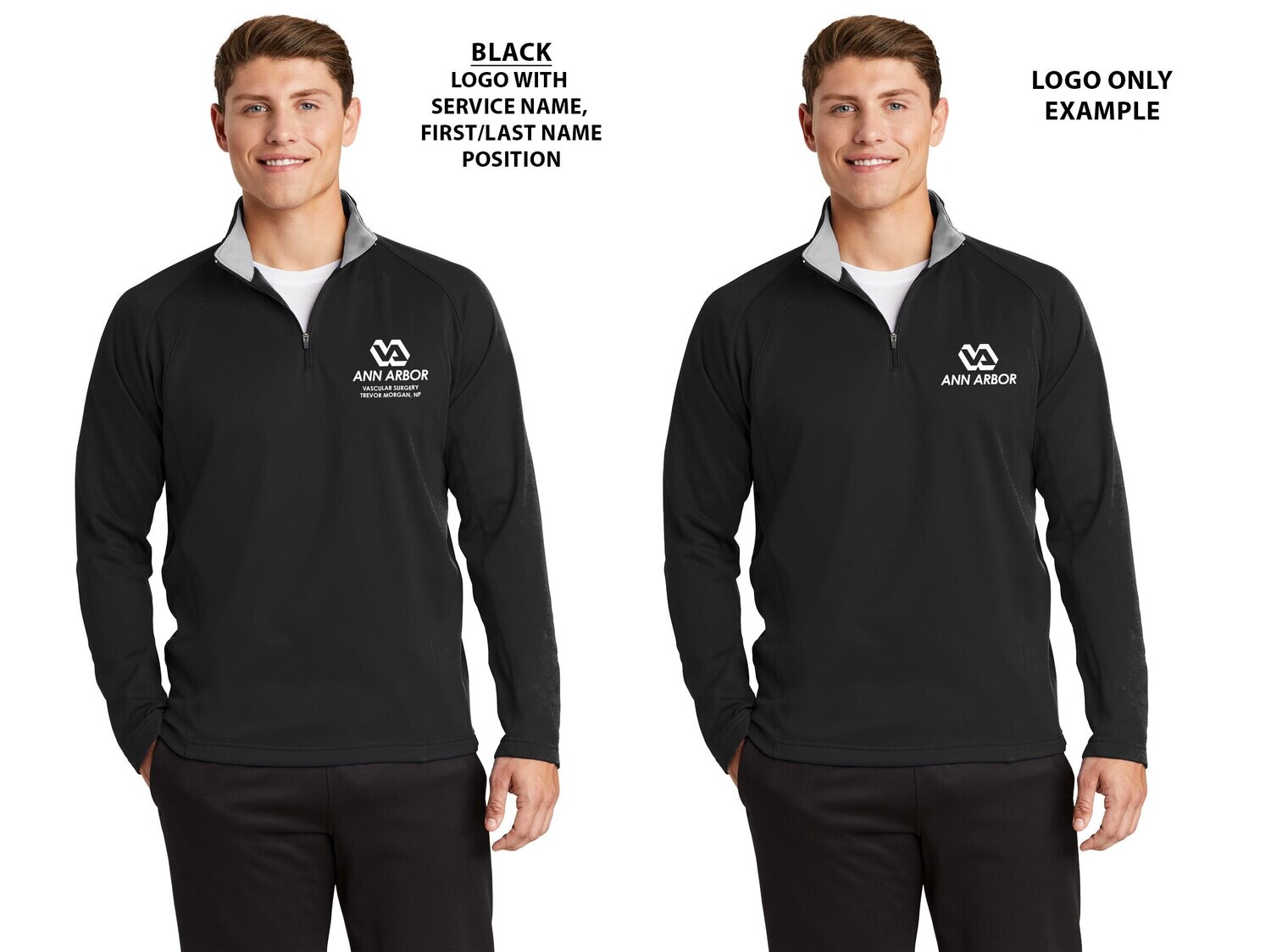 Unisex Tech Performance Fleece 1/4-Zip Pullover - Black-Silver/Dk Red-Silver/Royal-Silver Navy -Silver/Dk Grey-Black/Silver-Black