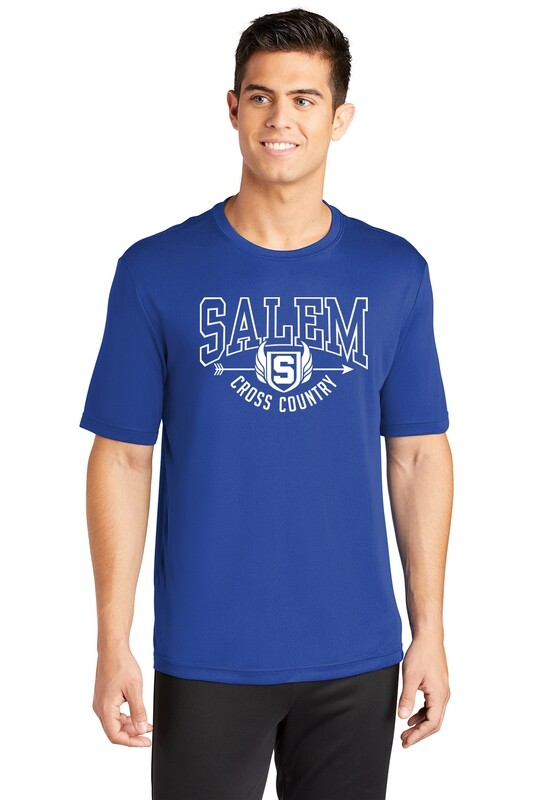 Unisex Performance Short Sleeve Tee - Royal,  White
