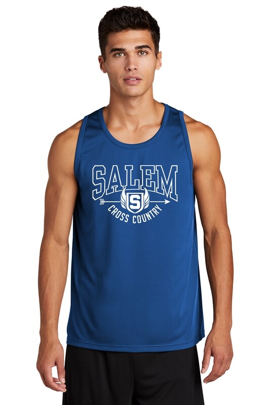 Unisex Performance Training Tank - Royal, White