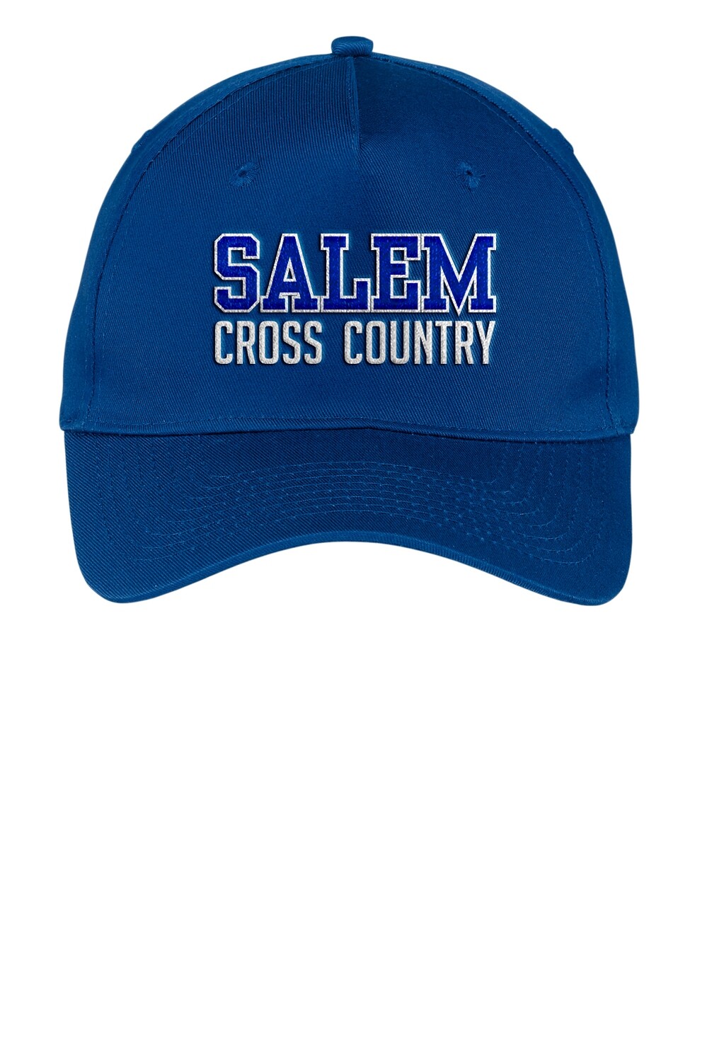 Five-Panel Twill Cap - Royal, White