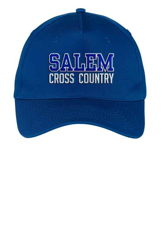 Five-Panel Twill Cap - Royal, White