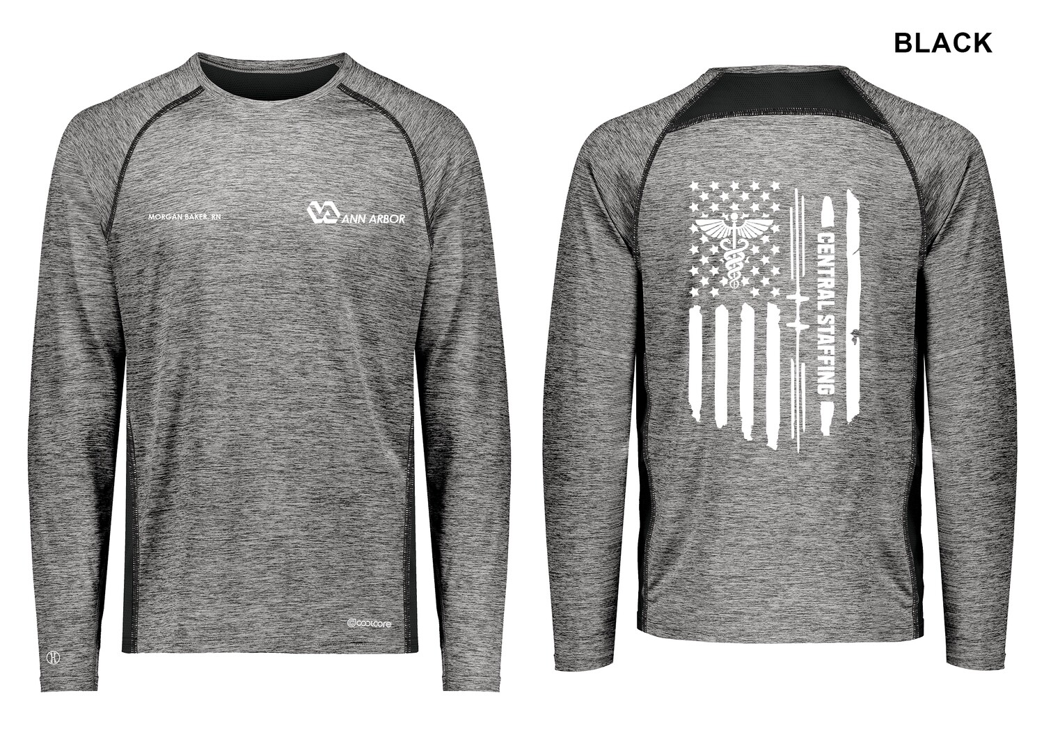 Unisex Electrify Coolcore Long Sleeve Tee  - Black/Red/Grey/Royal/White/Navy