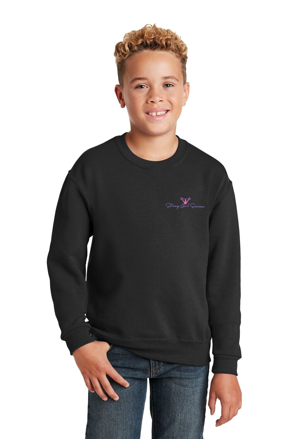 Youth Jerzees NuBlend Crewneck Sweatshirt- Black