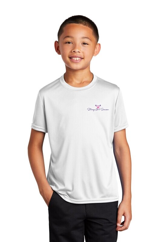 Port & Company Youth Performance Tee - White/Black/Charcoal/Silver/Concrete