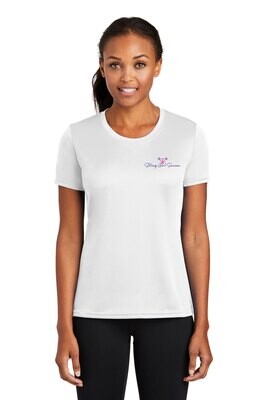 Port & Company Ladies Performance Tee - White/Black/Charcoal/Silver