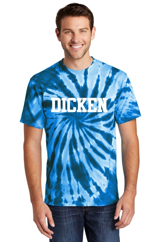 Unisex Tie-Dye Tee-Royal (DICKEN logo)