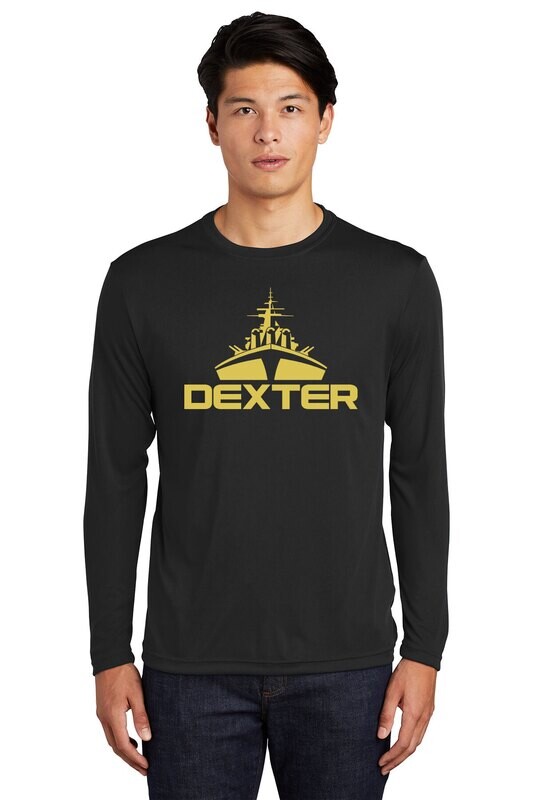 Long Sleeve Performance T-shirt- Black/ Maroon