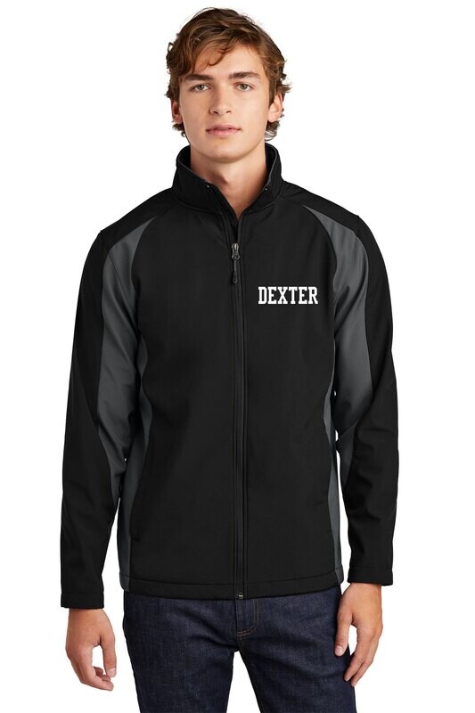 Colorblock Soft Shell Jacket: Black