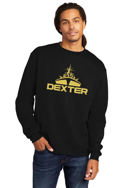Champion Crewneck- Black/ Maroon