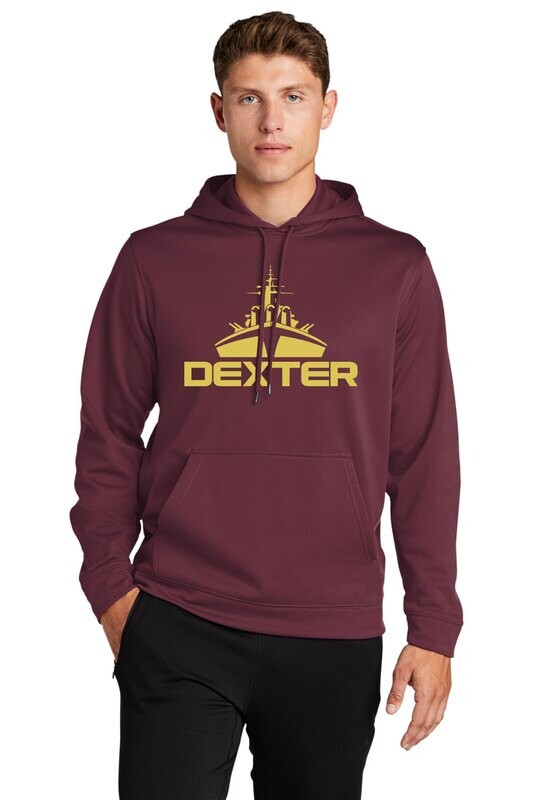 Sport Tek Performance Sweatshirt- Black / Maroon