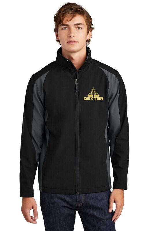 Colorblock Soft Shell Jacket: Black