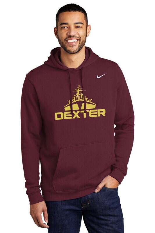 Nike Cotton Fleece Hooded Sweatshirt - Black or Maroon