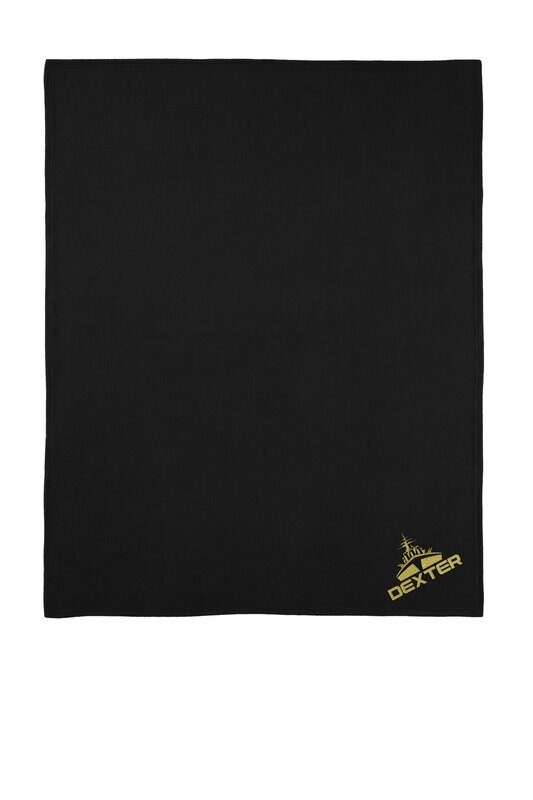 Fleece Blanket w/ Carrying Strap- Black