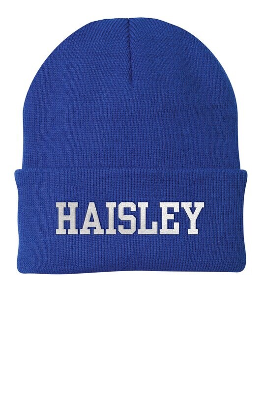 Knit Hat: Royal or Athletic Grey